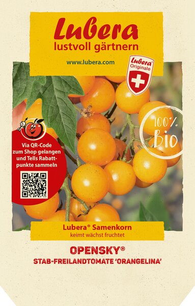 Lubera Samenkorn, Samen, Open Sky, Tomaten, Freiland, Orangelina