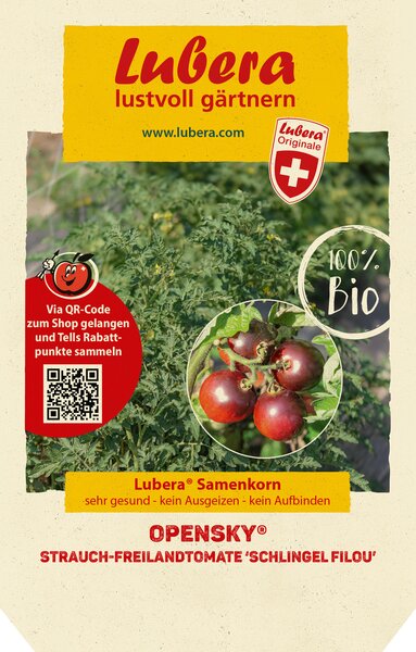 Lubera Samenkorn, Samen, Open Sky, Tomaten, Freiland, Schlingel Filou